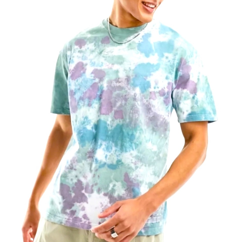 Nike Seasonal Classics acid wash oversized t-shirt in purple/multi M